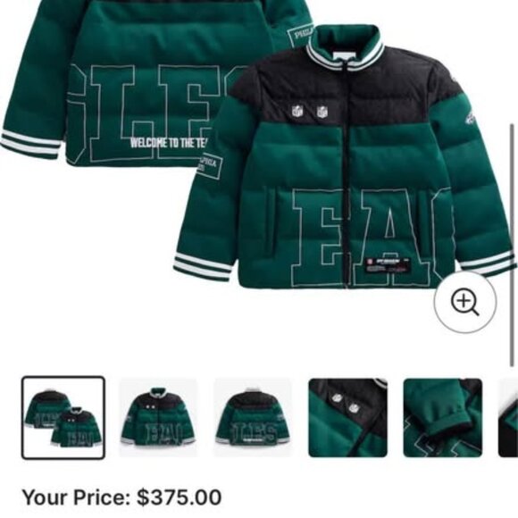 Unisex Midnight Green Philadelphia Eagles Off Season x NFL Team Puffer Jacket - Picture 7 of 9